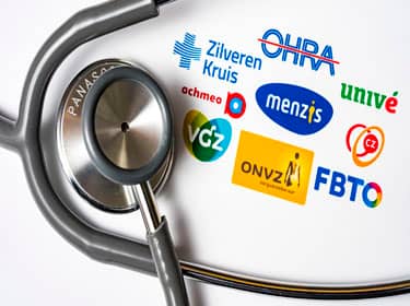 De foto toont de logo's van een aantal zorgverzekeraars